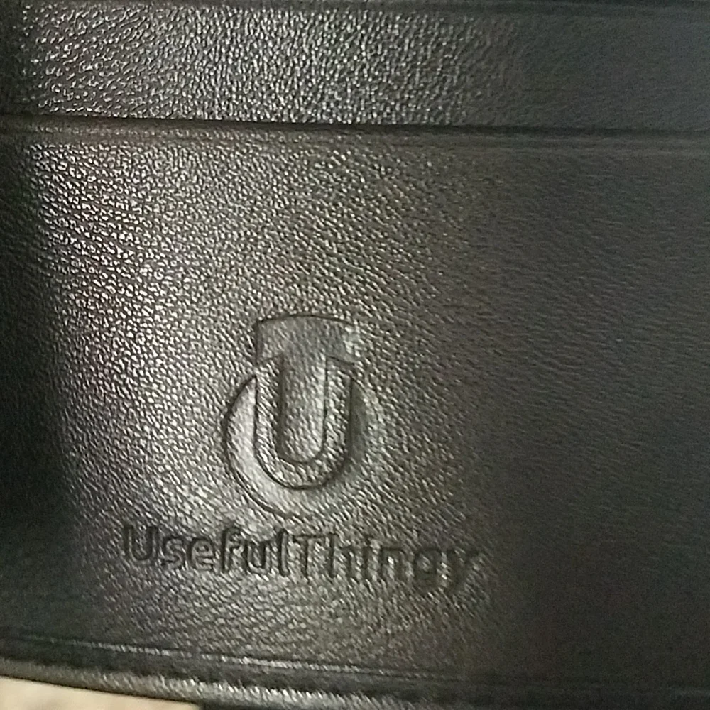 Mens Black Multi Sectional Faux Leather Wallet